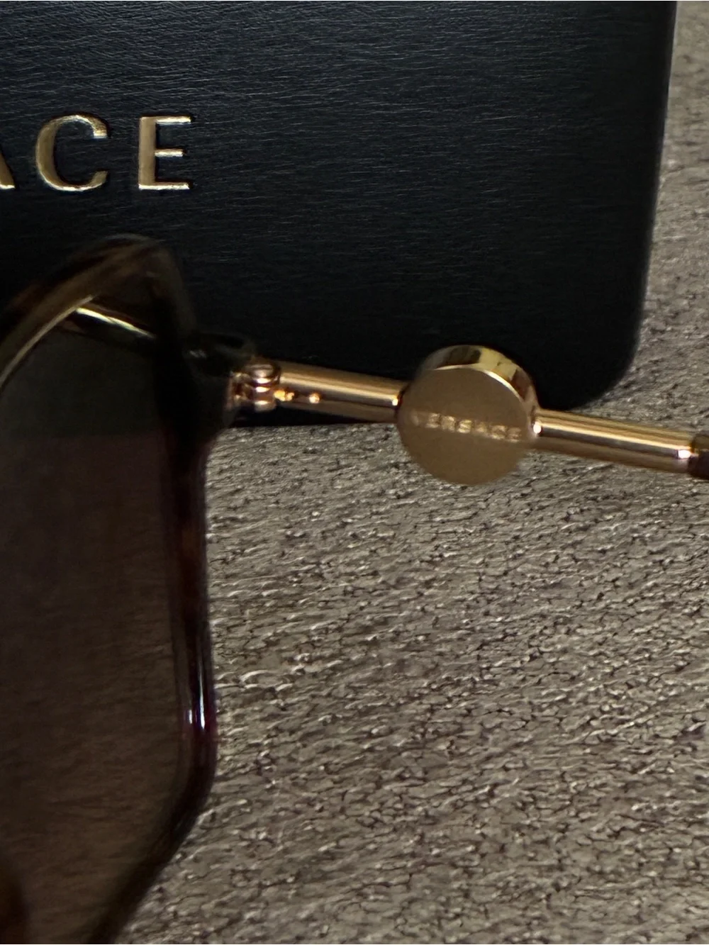 Versace VE4396 Havana Brown Gradient Oversized Square Sunglasses NWT